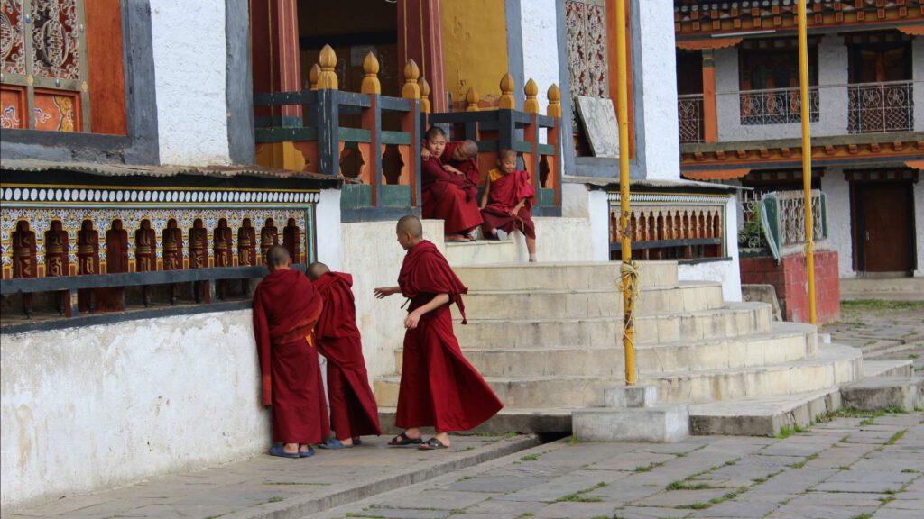 Monks in Bhutan